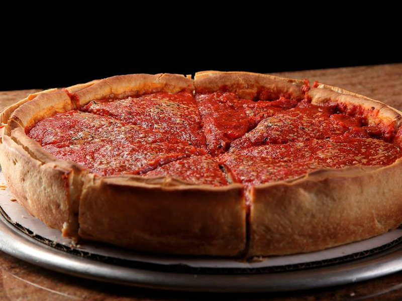 Deep dish pizza