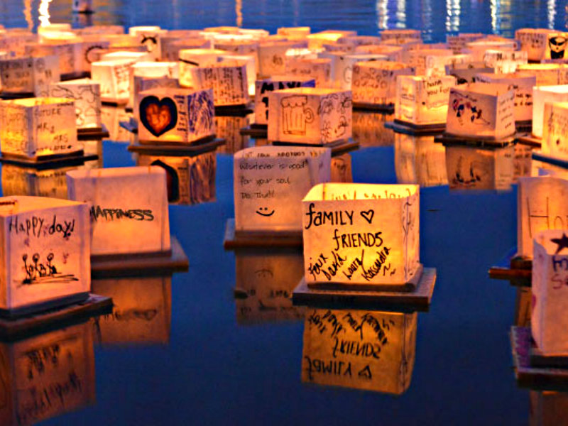 Lanterns on the water