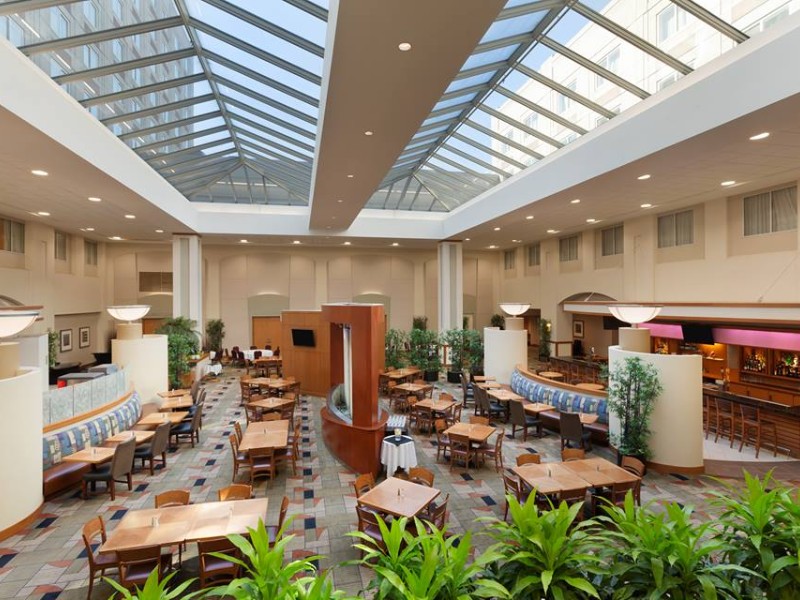 Seating at Embassy Suites by Hilton Boston at Logan Airport