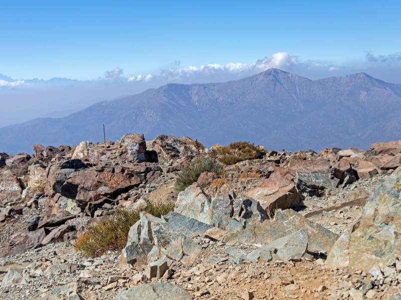 Scenery of the trek of La Campana National park in Chile