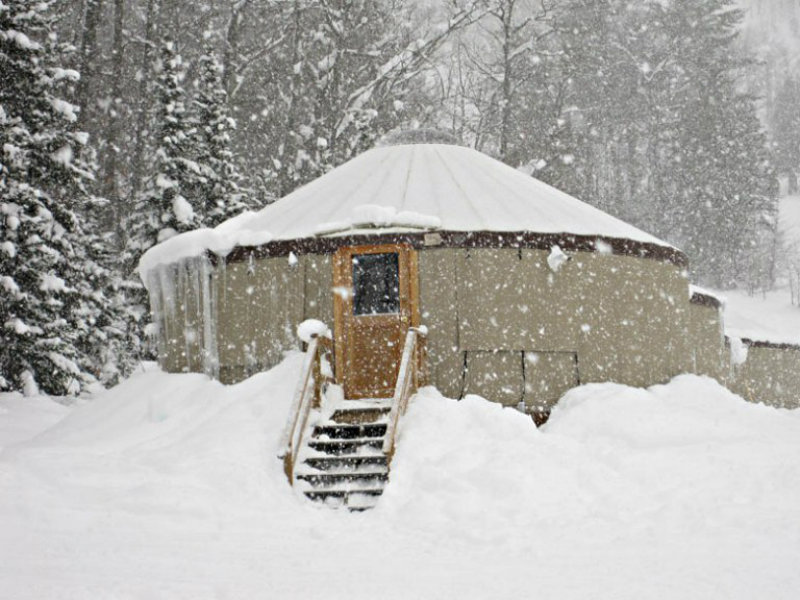 Yurt in the Snow