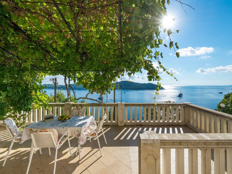 Sea view terrace at Apartment Toni Airbnb, Dubrovnik, Croatia