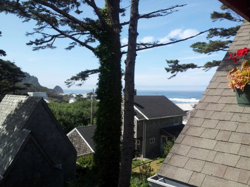 Ocean view from deck at Mandog Manor Guest House Airbnb