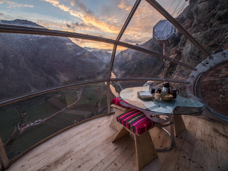 Dining room at Skylodge Adventure Suites