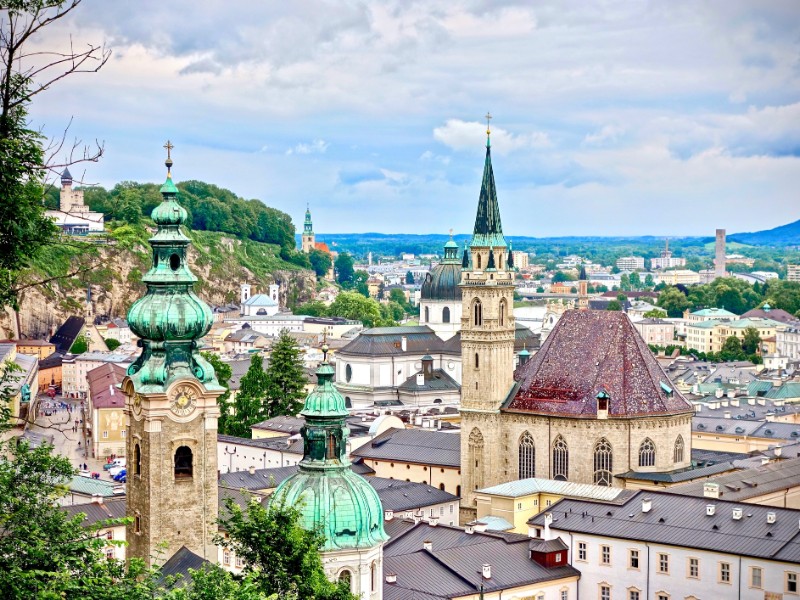 Aerial view of Salzburg, Austria