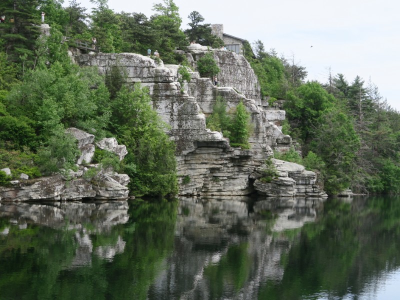 Minnewaska State Park Preserve, Minnewaska Mountain, overlooking Lake Minnewaska