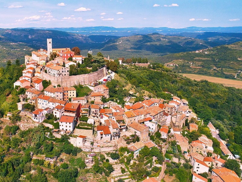 Motovun Croatia from above