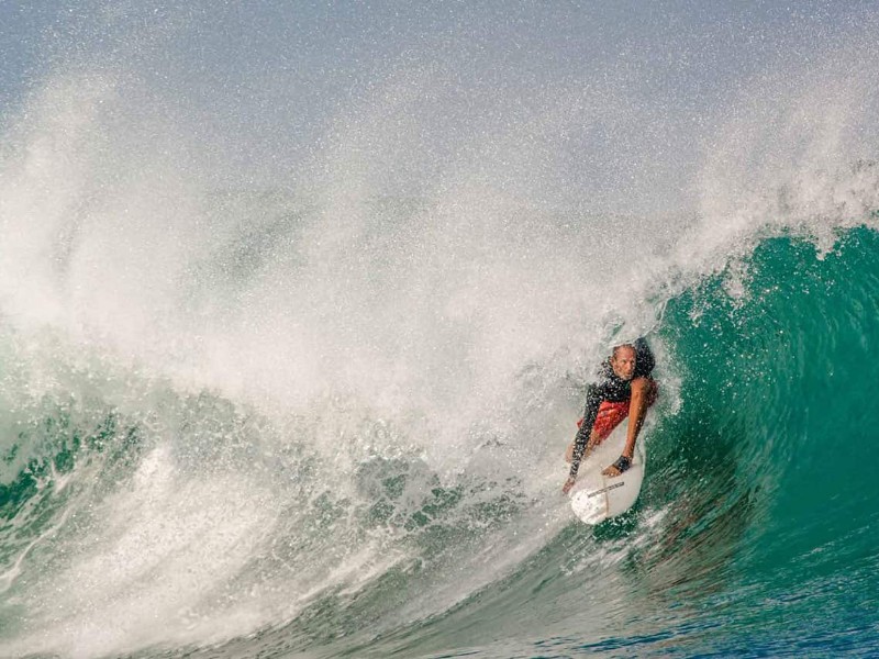 surfing at Nihi Sumba on Sumba Island