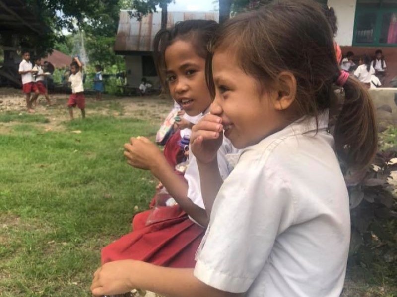 students at Sumba Island school