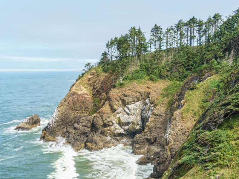 Stunning view of the Pacific Northwest coastline from Cape Disappointment State Park