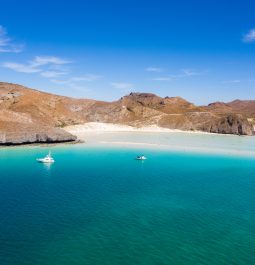 Aerial photo of Playa Balandra in Mexico La Paz