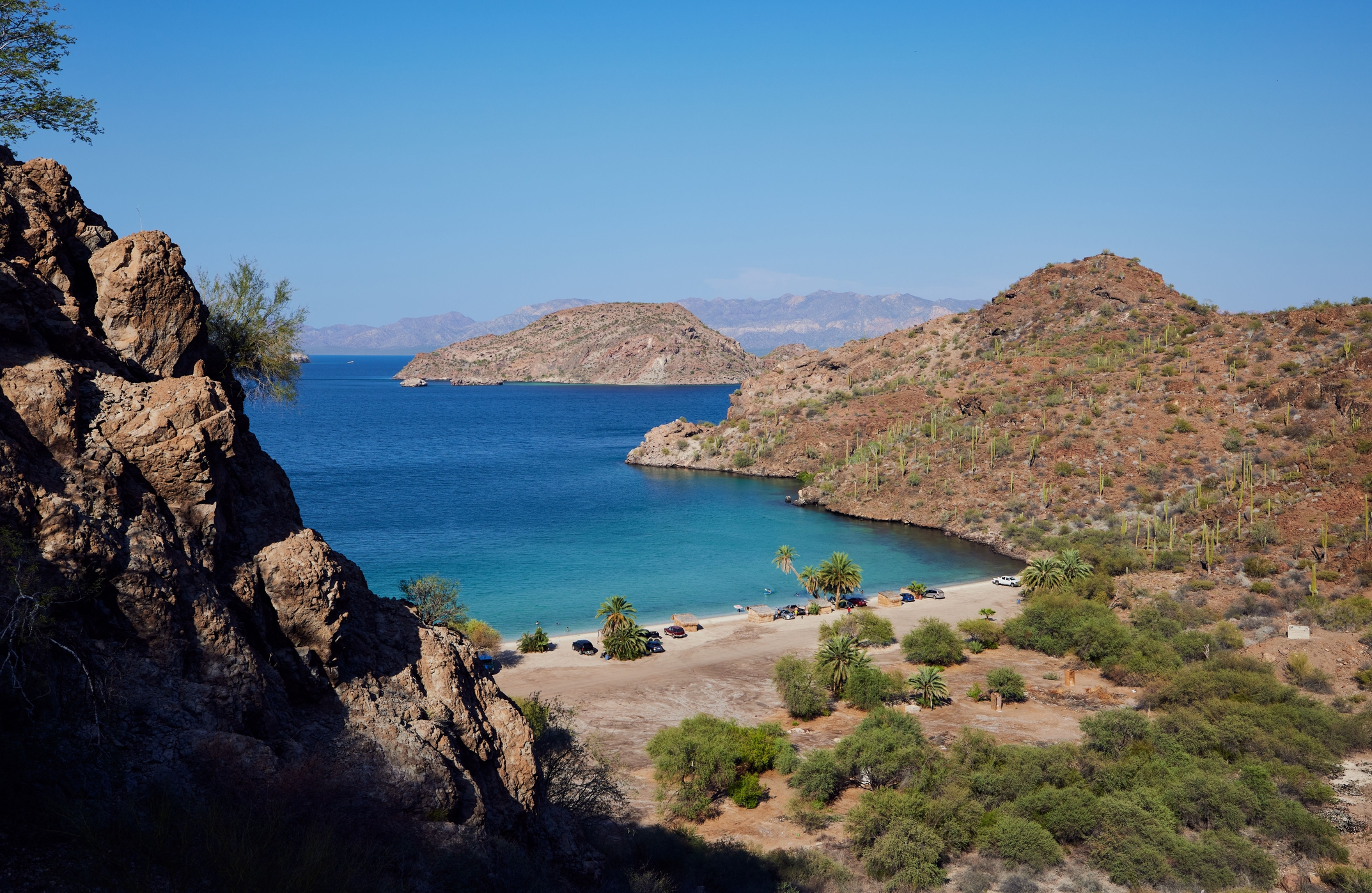 Beautiful mountains near the sea in Bahia de Concepcion, Baja California Sur, Mexico