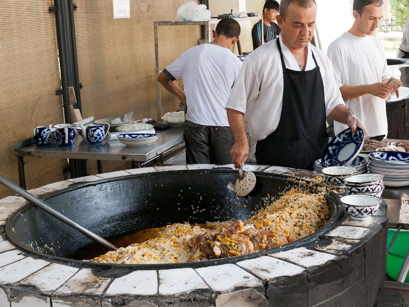 Making Plov in Uzbekistan