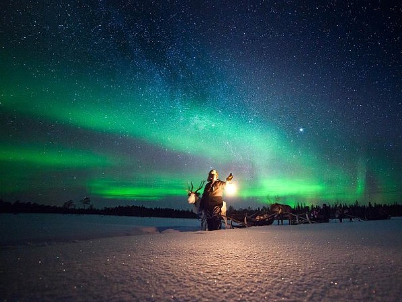 Reindeer Sami experience and Northern Lights