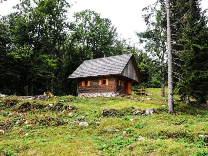 Mountain Chalet at Vogar above Bohinj lake, Slovenia