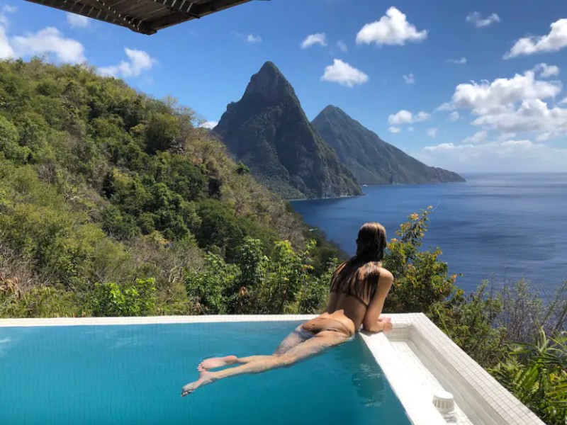 Plunge pool at Cosmos Lodge, St. Lucia