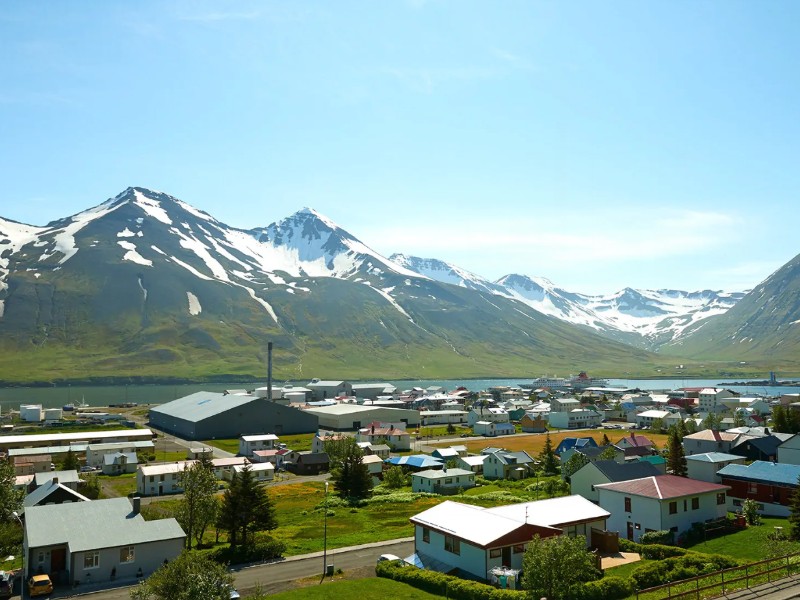 Summer view from Siglufjordur Apartment, Iceland