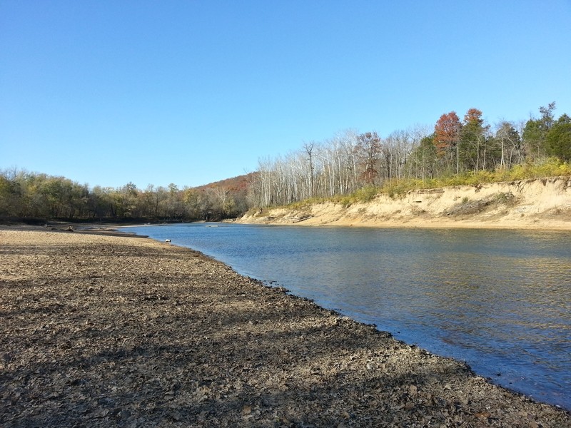 The Meramec River flows through Castlewood State Park