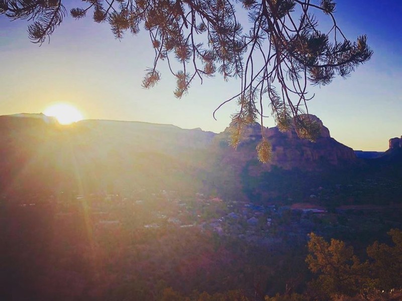 Sunrise from Airport Mesa Vortex Hike, Sedona, Arizona