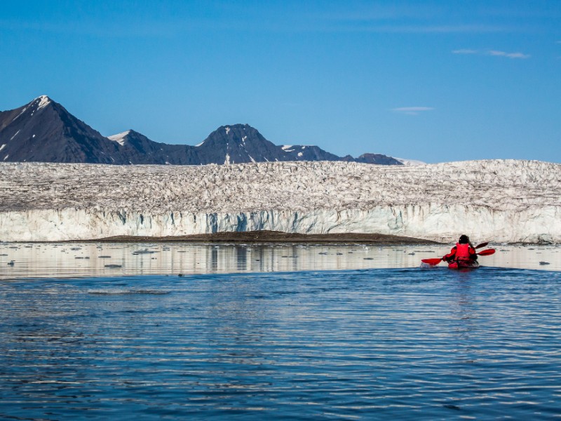 Kayaking near Longyearbyen, Norway