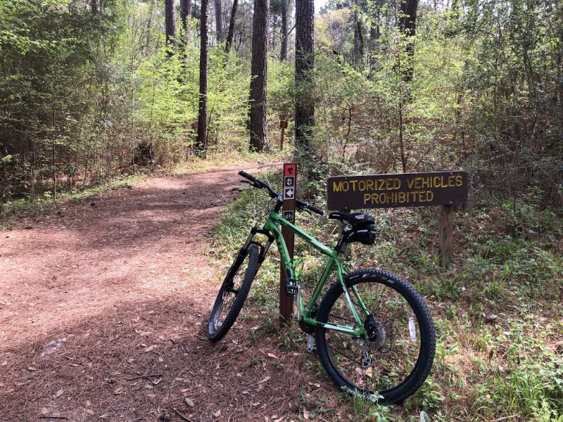 Mountain biking trail at Huntsville State Park