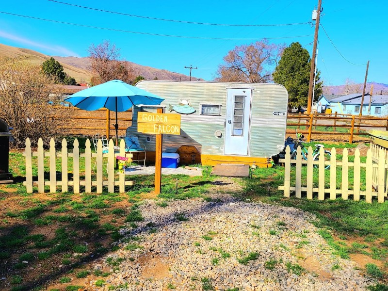 Exterior of 1965 Golden Falcon Trailer
