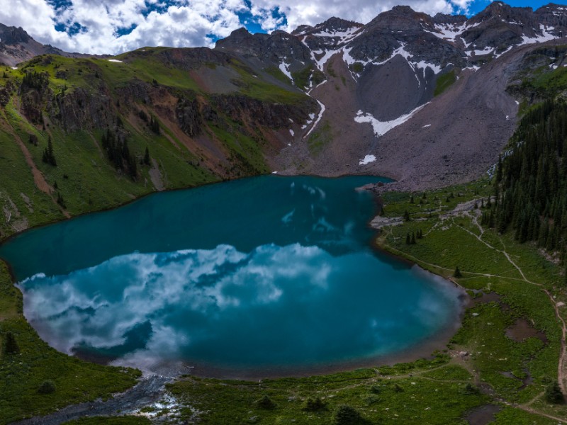 Blue Lakes area in the Mt. Sneffels Wilderness area of the Uncompahgre National Forest, Colorado