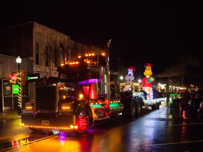 The annual Lighted Christmas Parade in Atchison, Kansas.