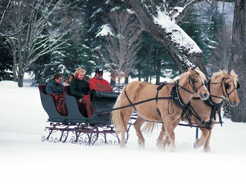 Sleigh ride at The Greenbrier, White Sulphur Springs