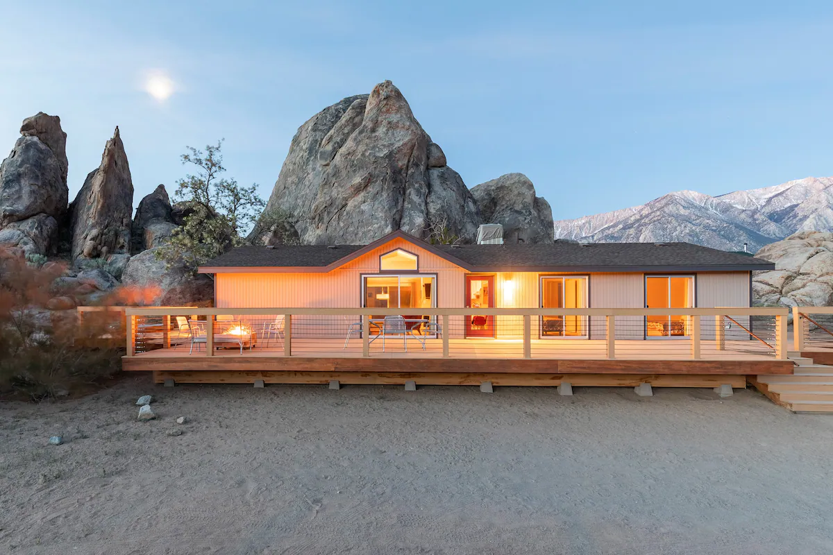 Modern Home Amidst Ancient Rocks