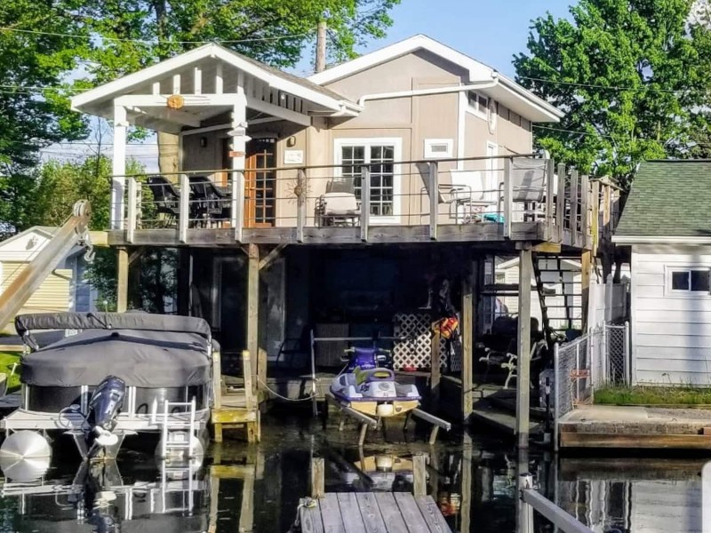 Key West Style Boathouse on Channel on the Water