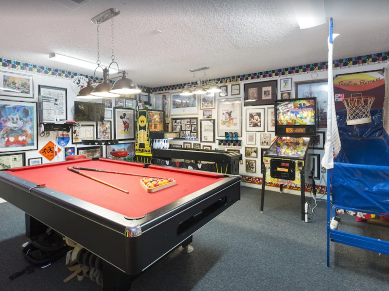 Award-winning game room at 5 bedroom Orlando home