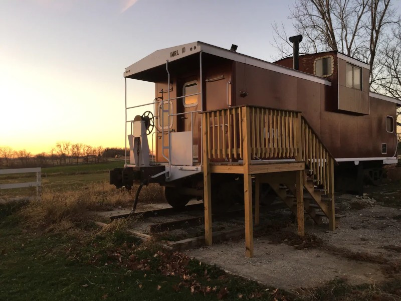 Exterior of CR Station Train Caboose