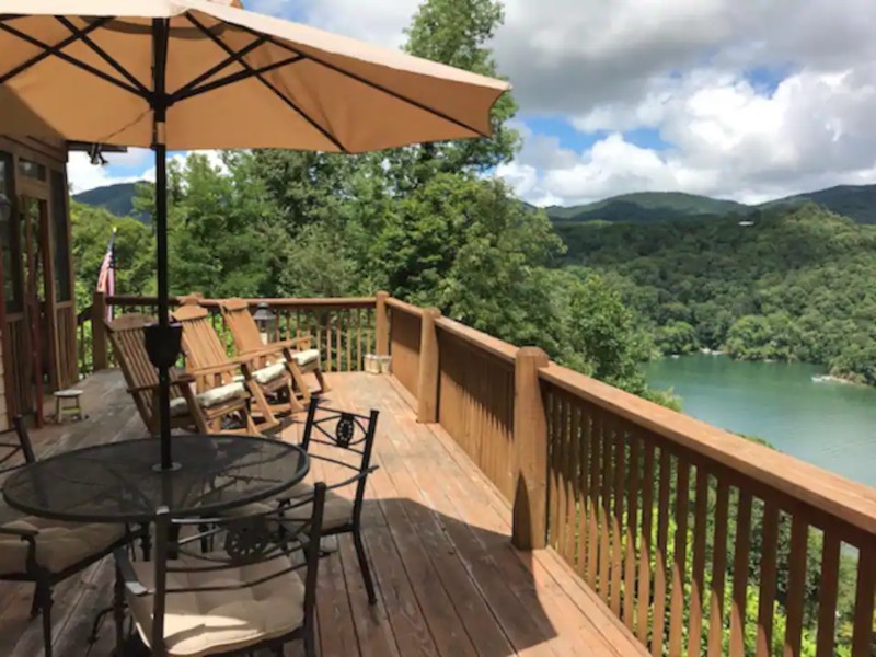 View from Lake Nantahala Mountain House