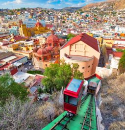 Scenic city lookout and panoramic views from a funicular