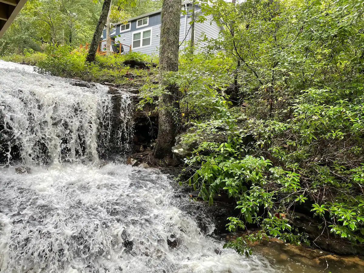 Home Above Waterfall - Whimsical Waterfall Cottage