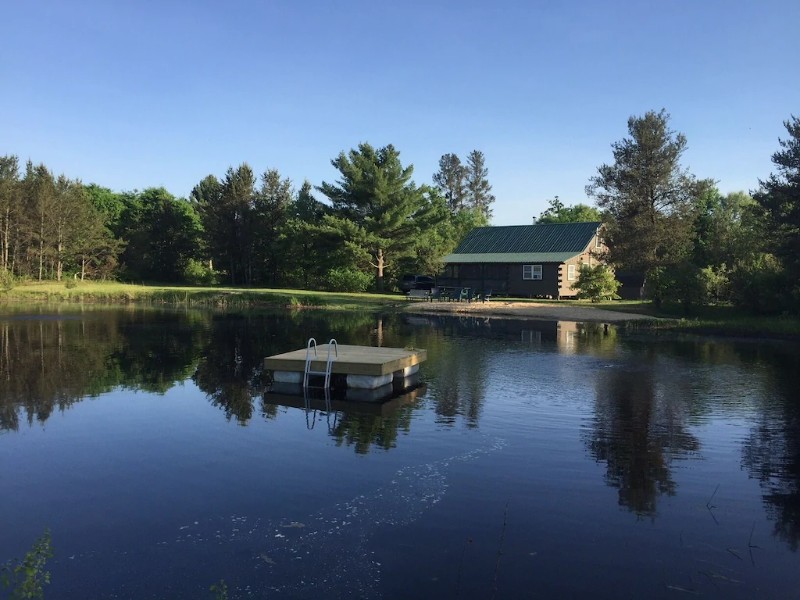 Water View at Secluded Family-Friendly Log Cabin 