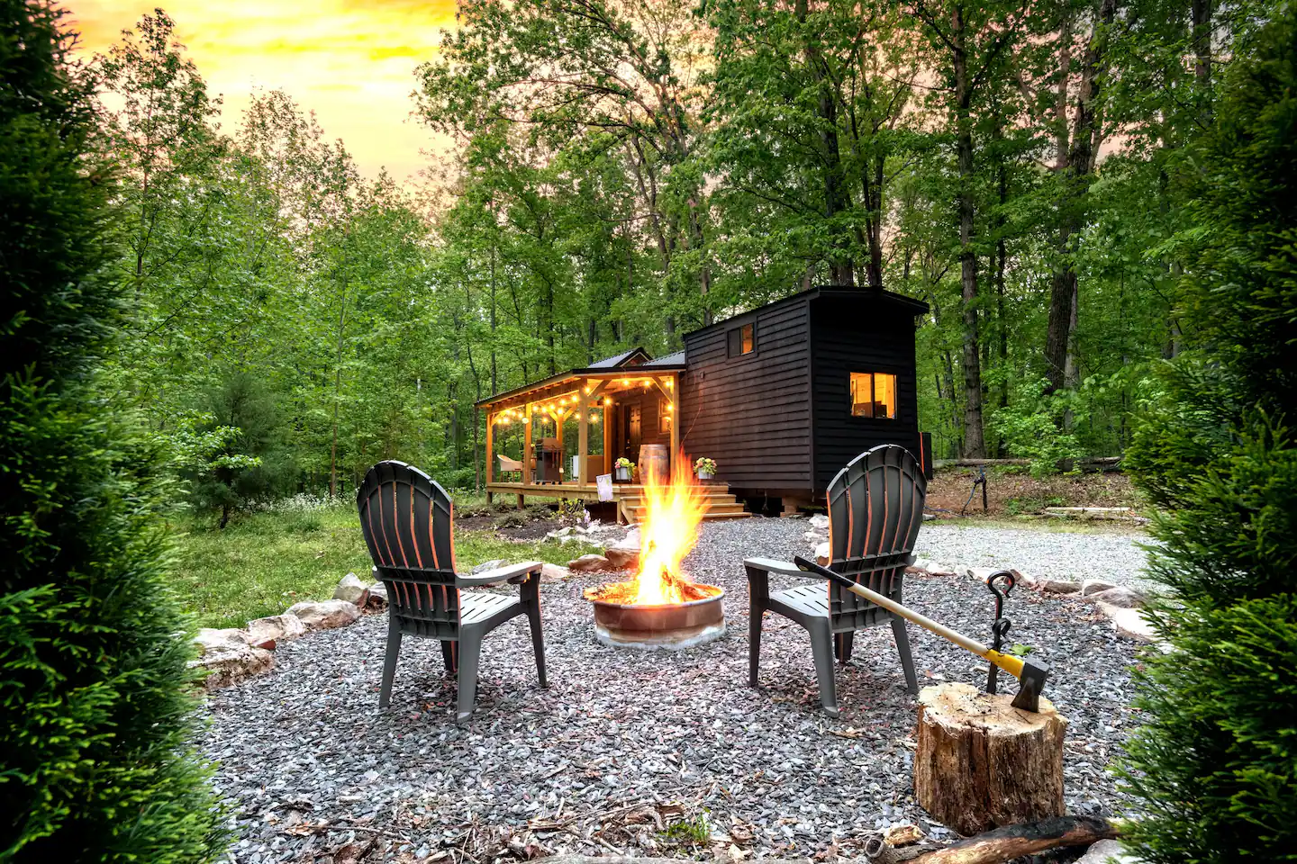 Peaceful Tiny Home on 4 Acres, Hot Tub, & Fire Pit