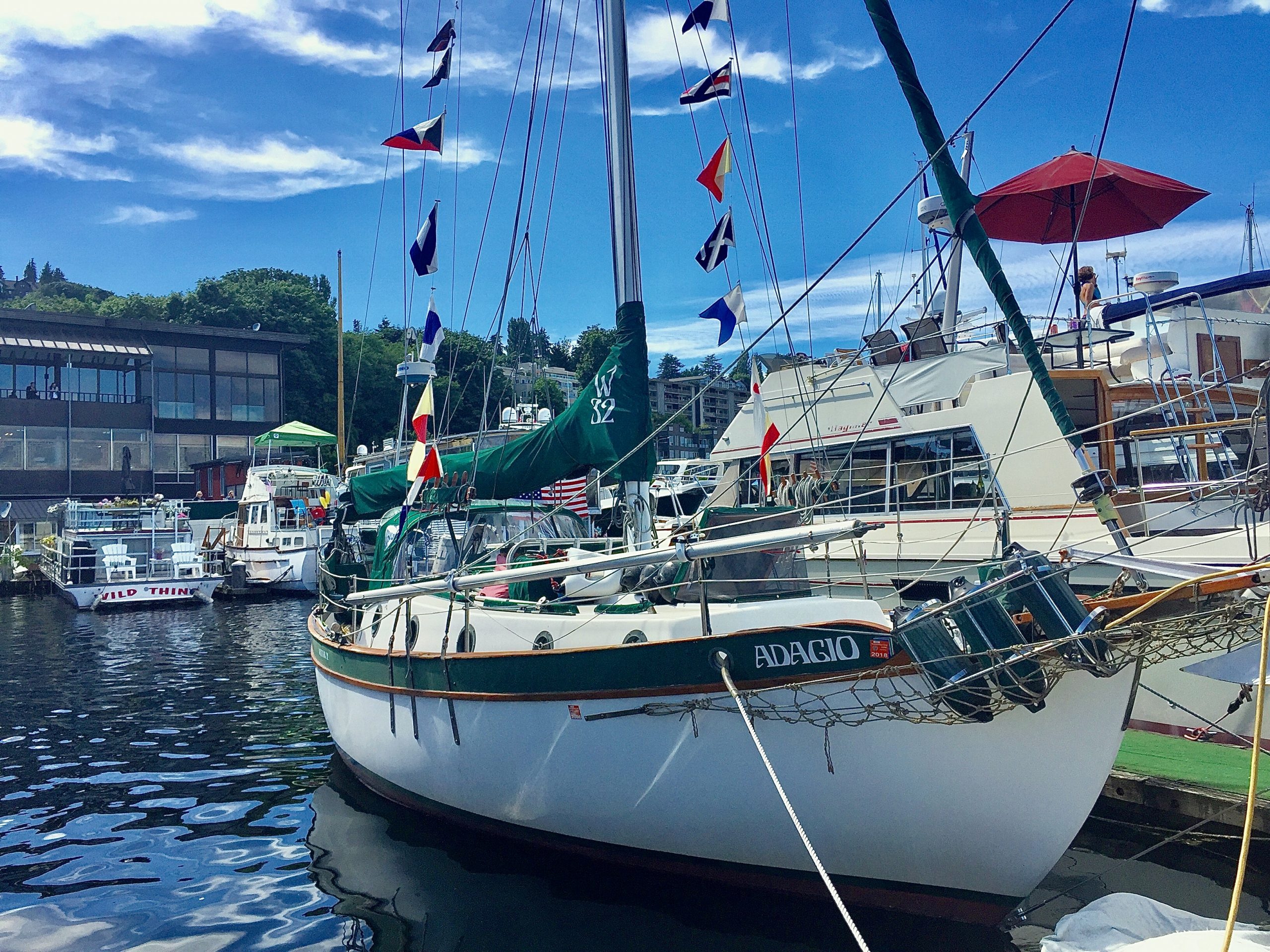 Classic Sailboat in Downtown Seattle