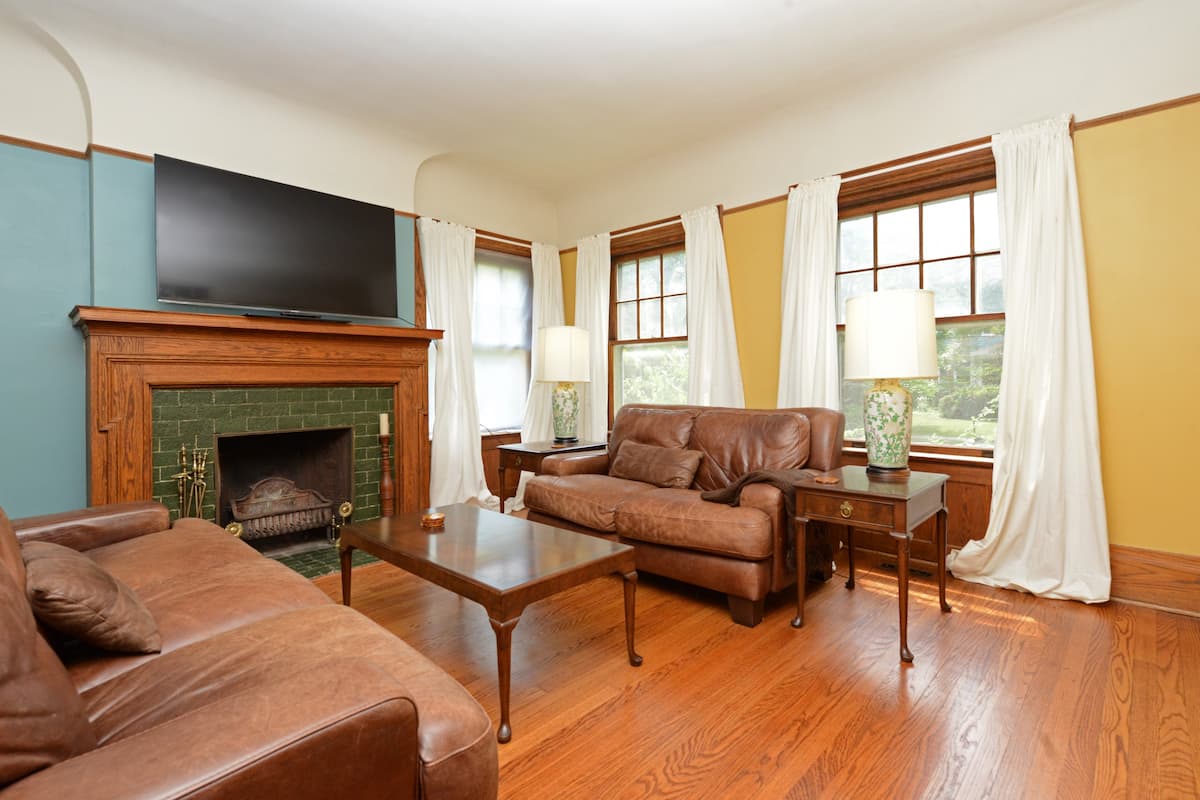 Wood Decor at Huge 4BD Historic Detroit Home