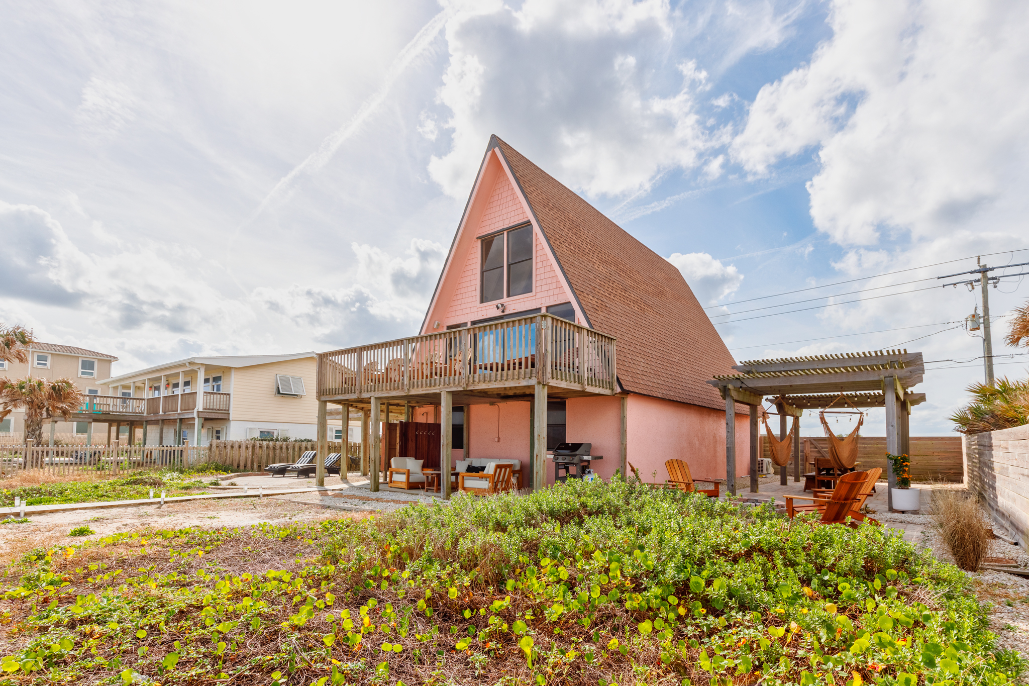 The Pink Seahorse: Beachfront Modern A-Frame - Ponte Vedra Beach