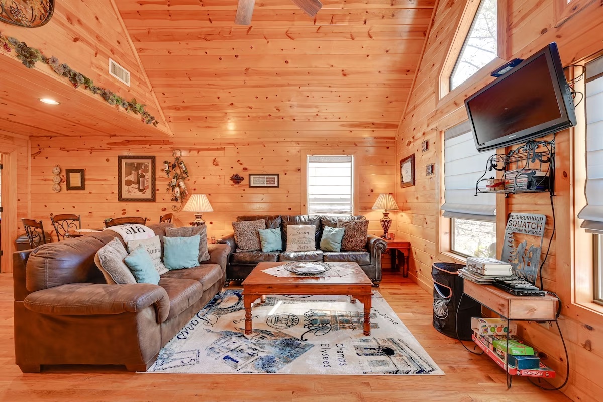 Cabin with Hot Tub & Fire Pit By Lake