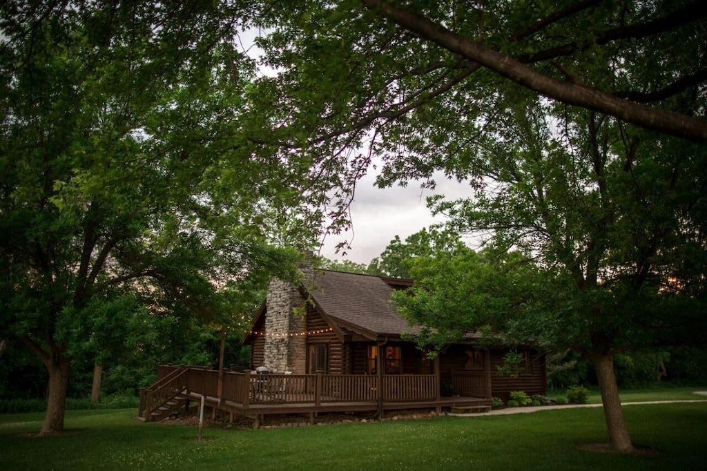 Tree View - Cozy Log Cabin On Secluded Acreage