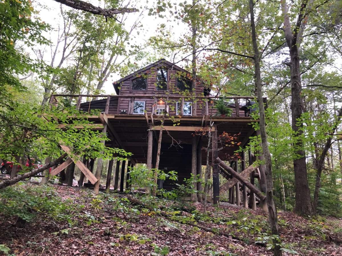 Exterior of Cozy Treehouse Cabins