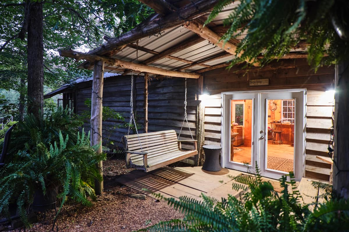 Swing at Lake Farm Cabin