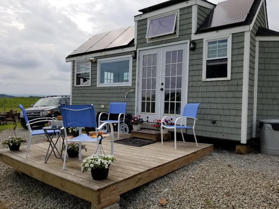 Outside Seating at Tiny House - Big Farm Adventure near Pittsburgh