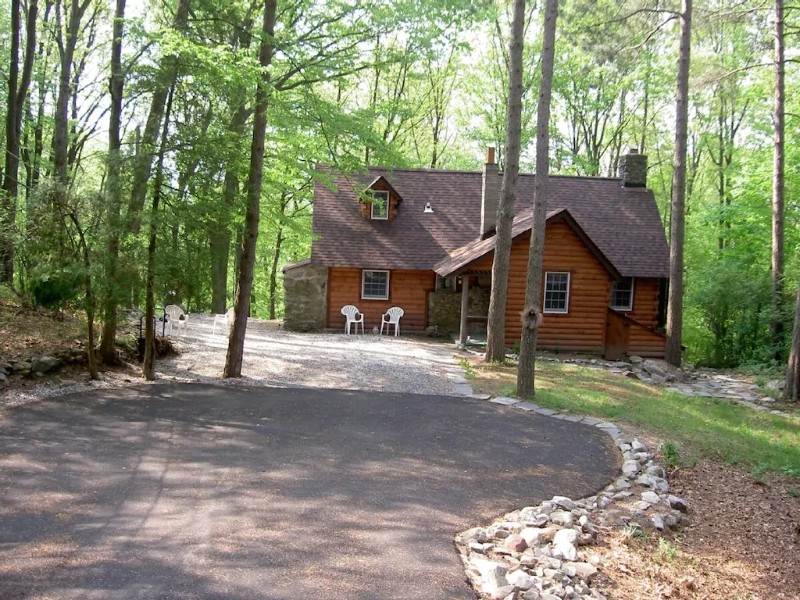 Leading Up to Rustic Country Log Cabin