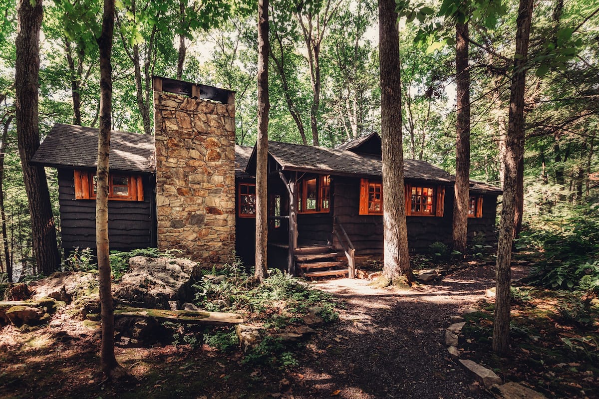 Front of Quiet Lakefront Cabin