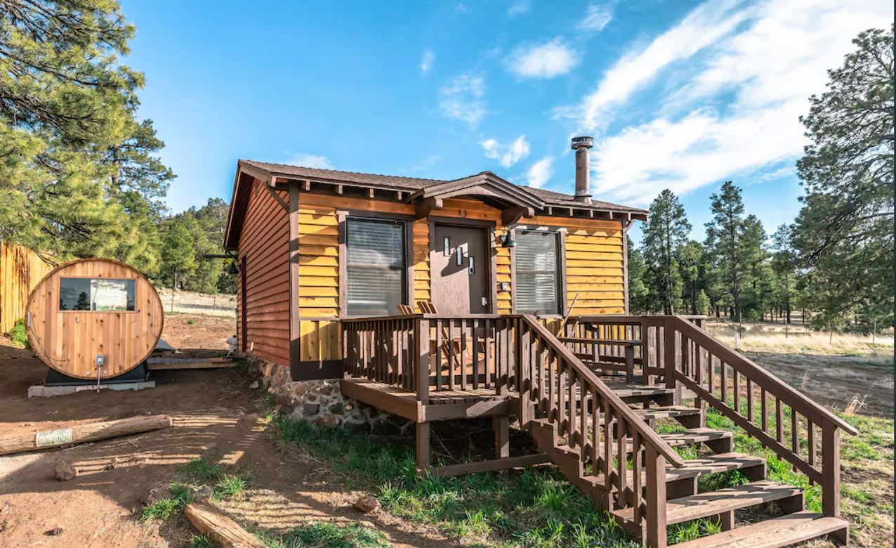 Walk up these stairs to your very own tiny house