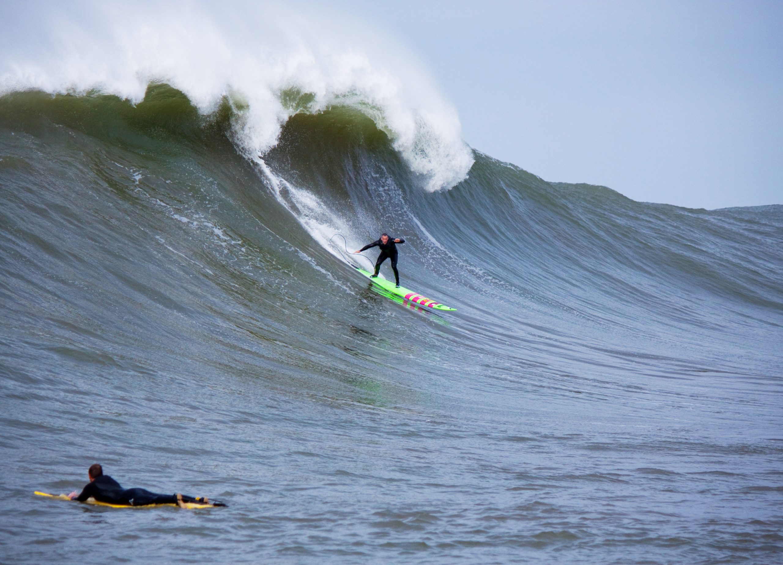 Big Wave Surfer Garrett McNamara Surfing Mavericks in Half Moon Bay, CA